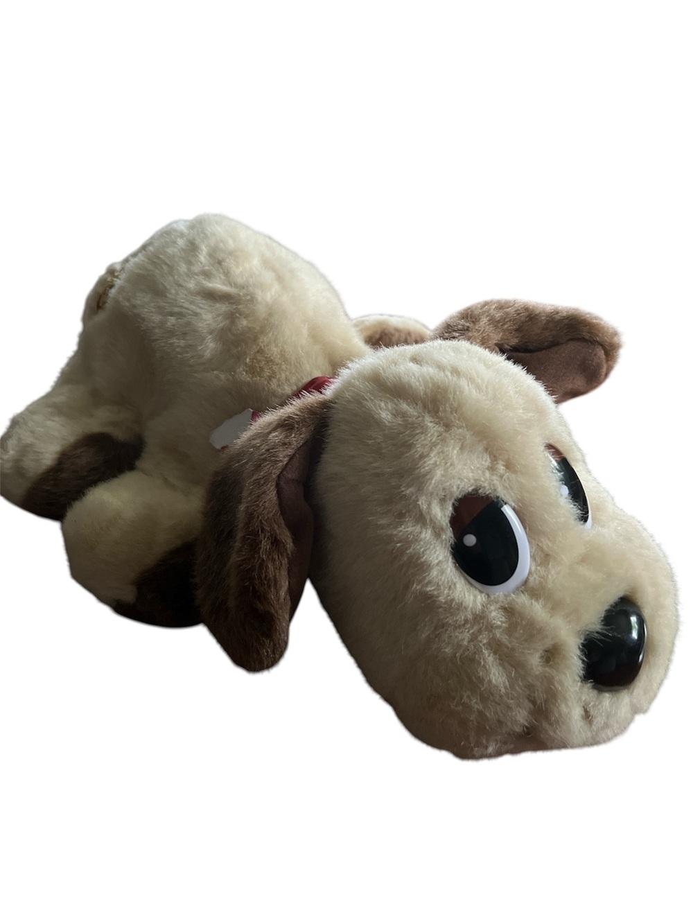 Talking Pound Puppy Plush Cream Brown 2004 Tested Medium 14" Mattel